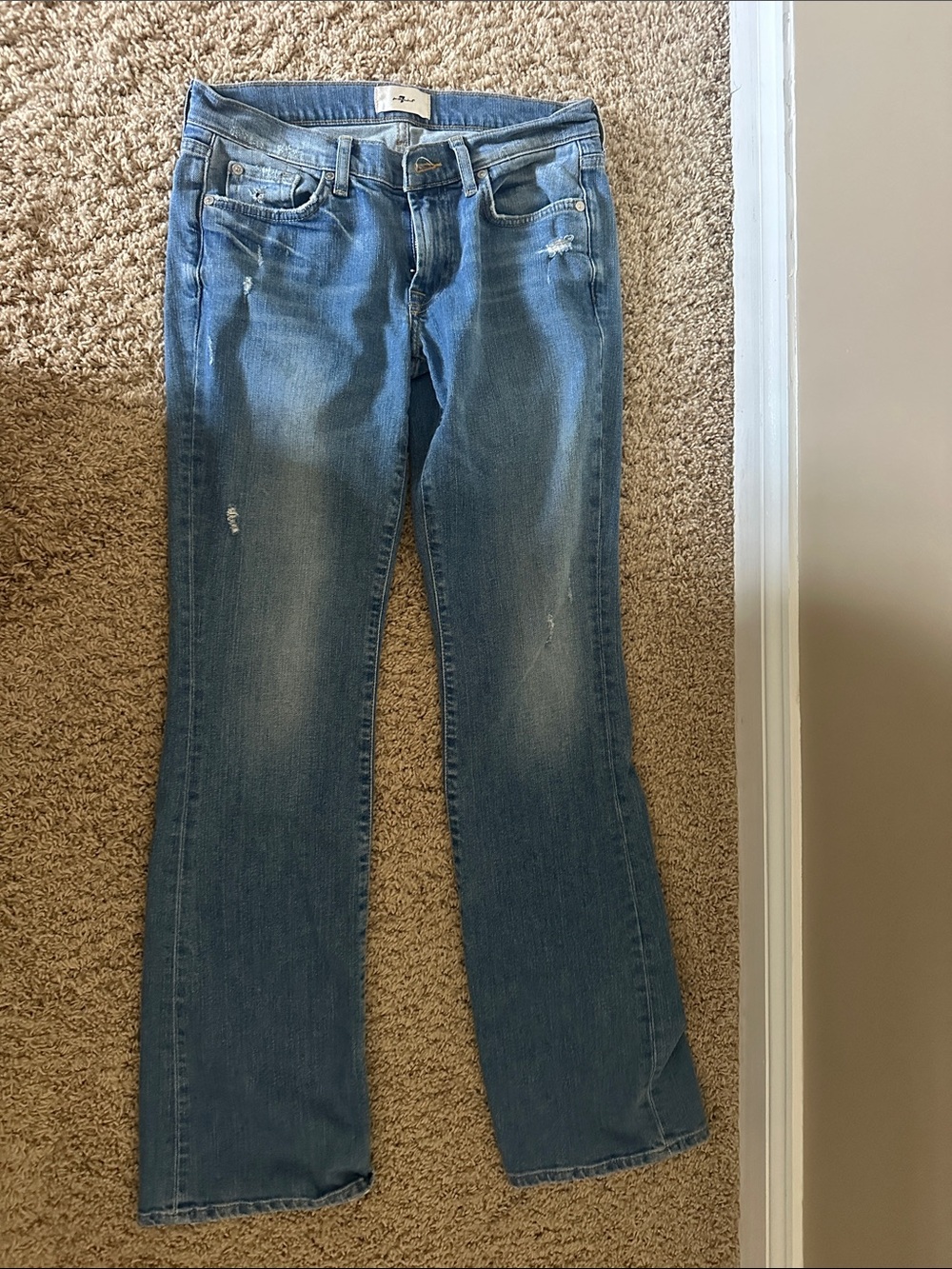 7 For All Mankind Light Blue Flare Jeans